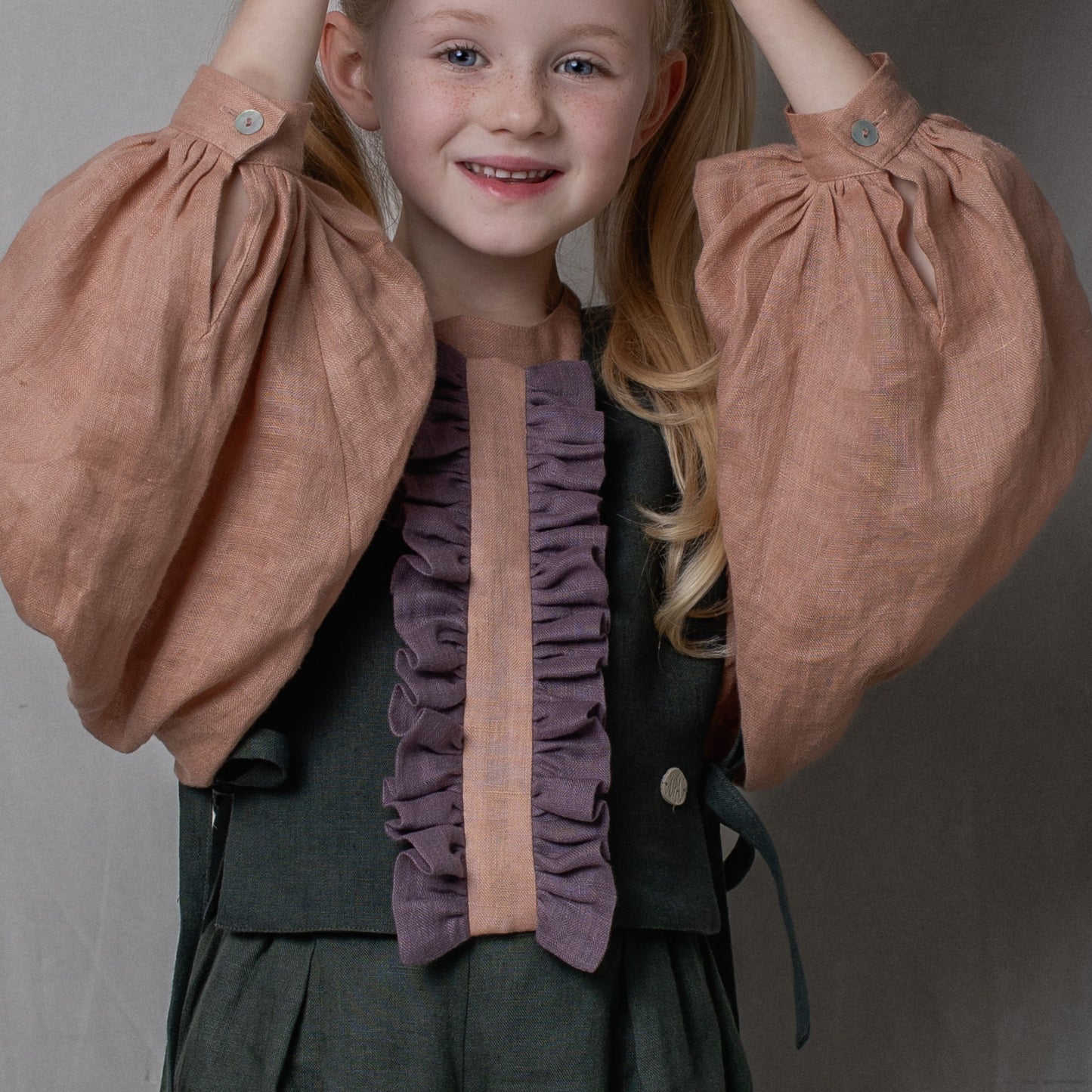 UPA Carmen Coral Sand Blouse MADE TO ORDER